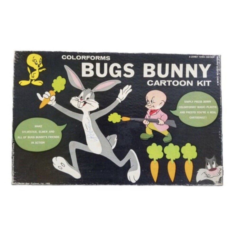 Vintage 1958 Colorforms Bugs Bunny Cartoon Kit No. 118 Complete W/ Booklet⁠